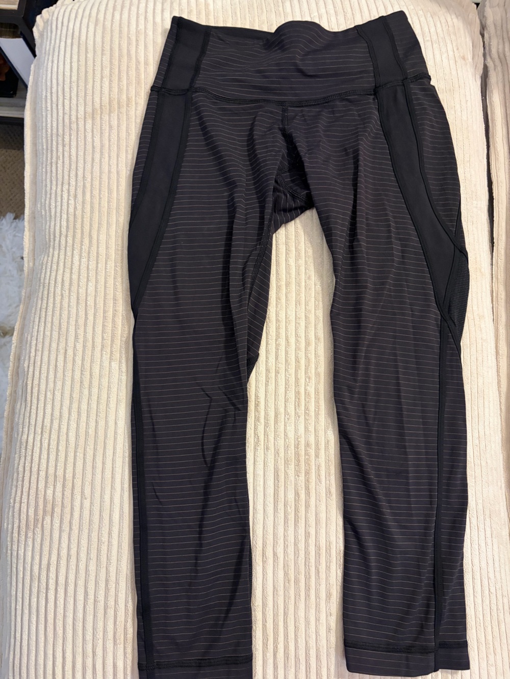 lululemon athletica Black Pinstripe Performance Leggings
